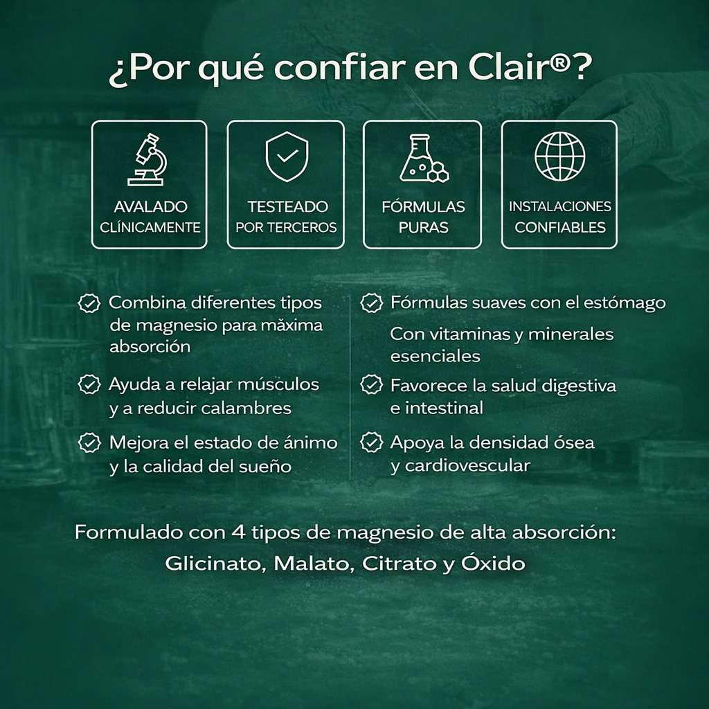 Magnesio - Relajación muscular y digestiva en 10 días