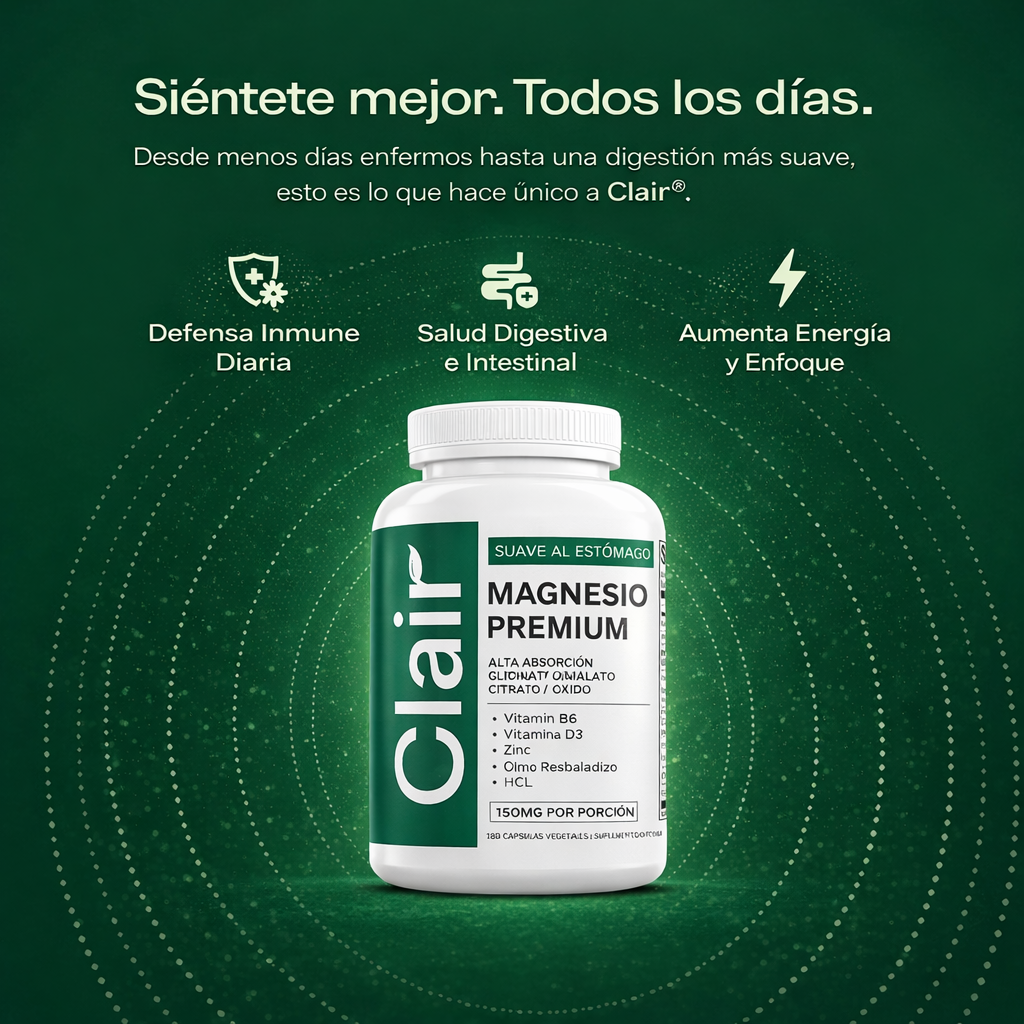 Magnesio - Relajación muscular y digestiva en 10 días