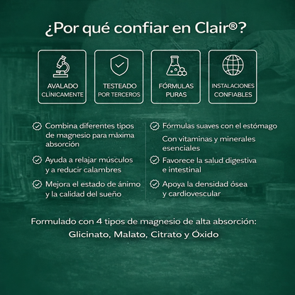 Magnesio - Relajación muscular y digestiva en 10 días