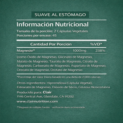 Magnesio - Relajación muscular y digestiva en 10 días